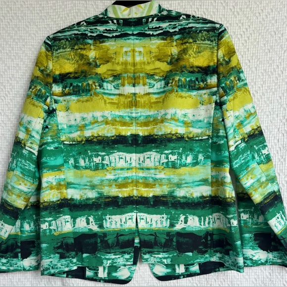 Lafayette 148 New York Lilith Blazer in Aquarium Green Sz 10 - Picture 5 of 7